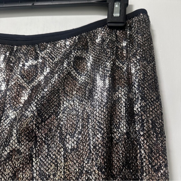 Anthropologie Sequin Snake Joni Pants Women’s Size 6 NWT Brown Gray Animal Print - Picture 7 of 16